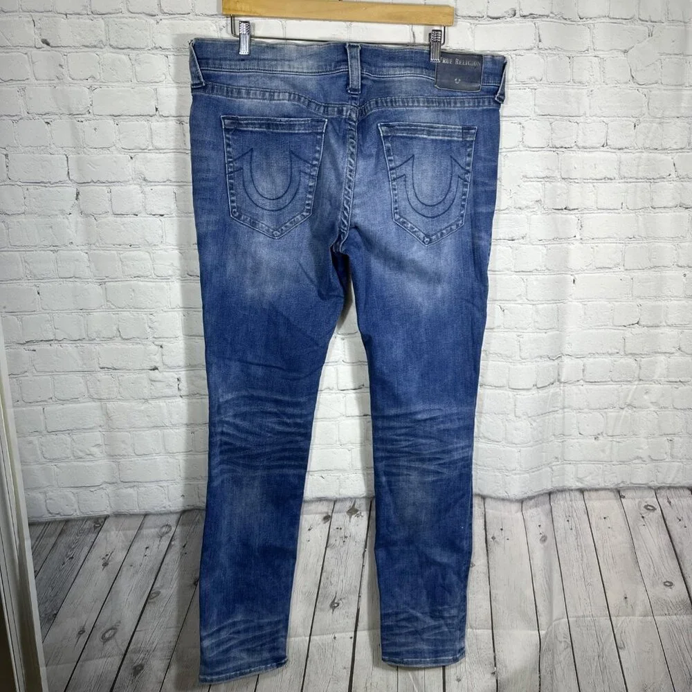 True‎ Religion Jeans Men’s Size 38X35 Rocco Blue Denim Preppy Relaxed Skinny